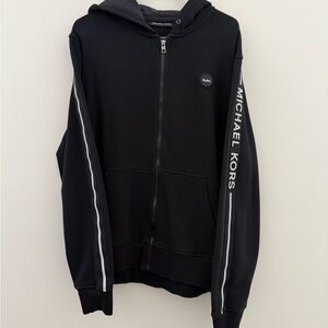 Michael Kors Black Zip Up Hoodie, Mens XL